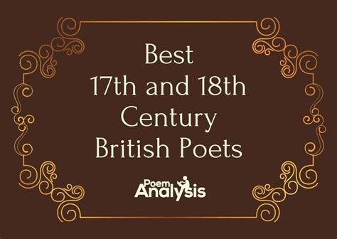 10 Of The Best 17th And 18th Century British Poets