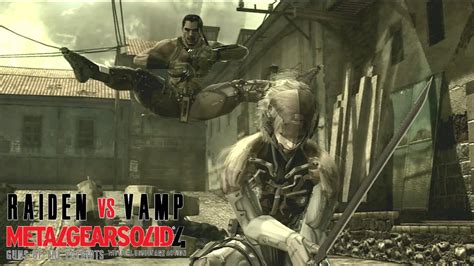 Mgs4 Raiden Vs Vamp Hd Slow Motion Ps3 Youtube