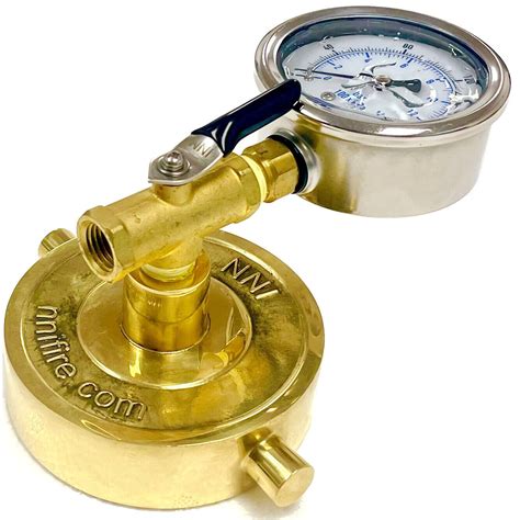 Nni 2 12 Nst Fire Hydrant Static Pressure Gauge 200 Psi And 3 Way