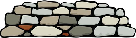 Cartoon Animation Of Stacked Stone Wall Stock Illustration