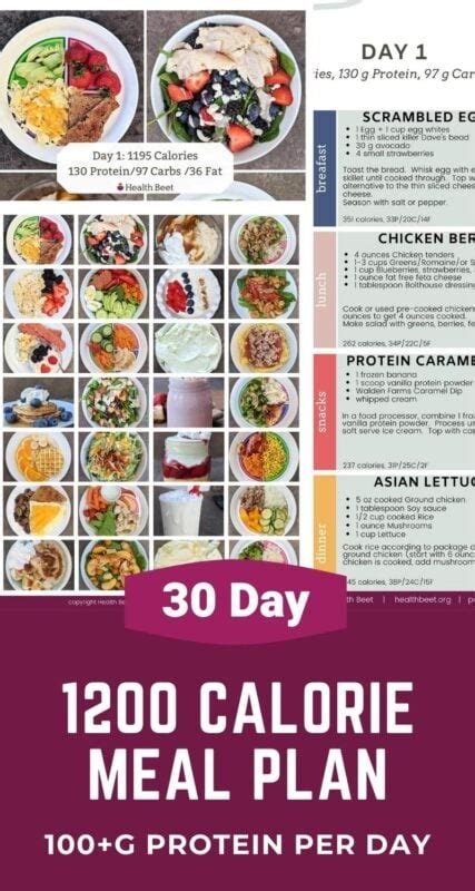 30 Day Meal Plan For Weight Loss 1200 Calories Diet Health Beet