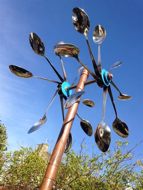 My New Spoon Wind Spinner Made From Scrap Metal Scrap Metal Art Metal Garden Art Wind