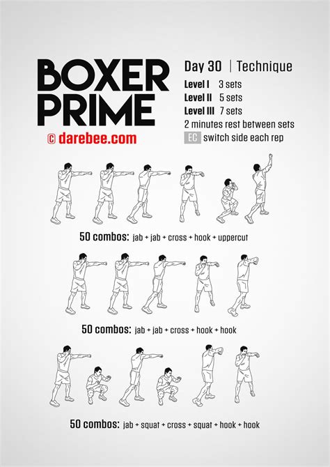Boxer Prime 30 Day Fitness Program Boxing Workout Mma Workout