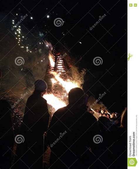 Christmas Bonfires On Mississippi River Editorial Image Image Of
