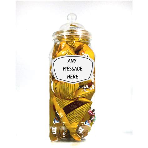 Mandms Sweet Jar Contient 6 Packs Message Personnalisé Etsy