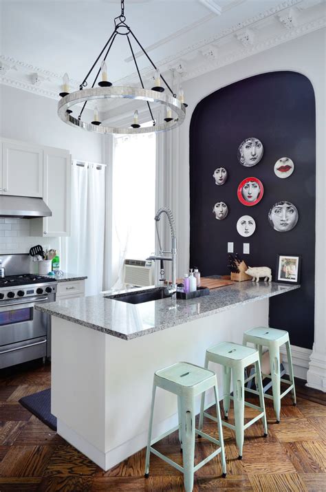 The cabinets are painted a classic soft teal, with a small antique gas oven instead of a large modern stove. Best Small Kitchen Design Ideas - Smart Small Kitchen ...
