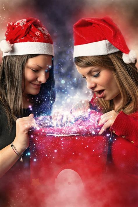 Two Girls In Christmas Stock Photo Image Of Love Girl 61877100