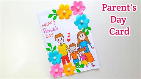 How To Make Parents Day Card Parents Day Card Drawing Making Easy