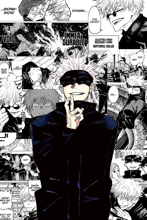 Gojo Satoru Jujutsu Kaisen Manga Panel Anime Wallpaper Anime Decor My
