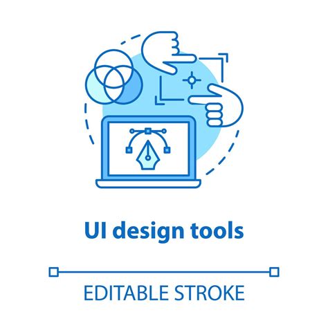 Ui Design Tools Concept Icon Software Interface Development Idea Thin
