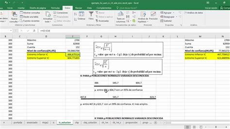 Intervalos De Confianza En Excel Youtube