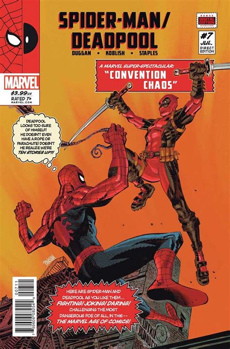 Comic Mint Animation Art Spider Mandeadpool 7 Marvel 2016 By Scott Koblish