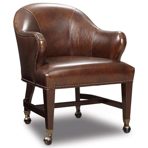 Hooker Furniture Game Chairs Transitional Leather Queen Game Chair With