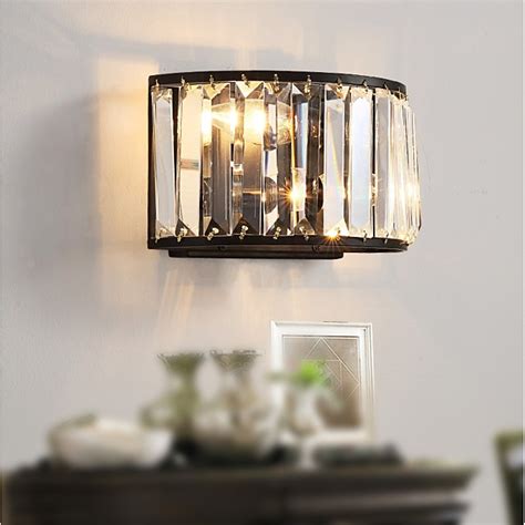 Crystal Mini Style Traditional Classic Flush Mount Wall Lights Living