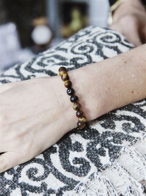 Tigers Eye Power Bracelet Indian Rose