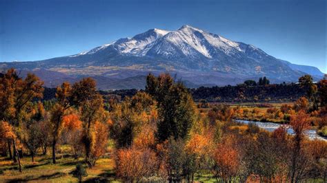 Landscape Mountains Trees Nature Outdoors Fall