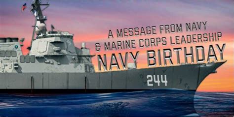 Happy Birthday Wishes To Our United States Navy 244 Years October 13