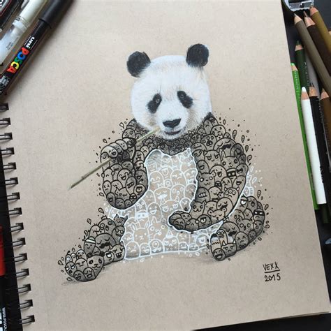 Panda Doodle Art By Vinceokerman On Deviantart