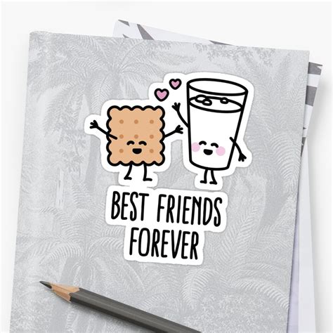 Best Friends Forever Sticker By Laundryfactory Redbubble