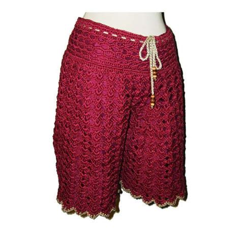 Love The Long Crochet Shorts From Etsys Annie Briggs Crochet Bottoms