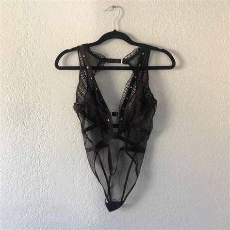 Honey Birdette Janet Black Thong Bodysuit Or Teddy Depop