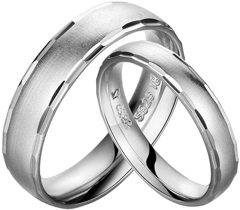 Fancime Sterling Silver Wedding Band Couples Ring For Men Women Ring