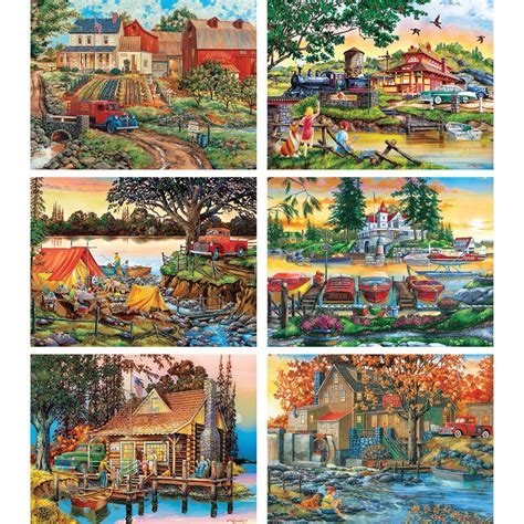 Set Of 6 William Kreutz 1000 Piece Jigsaw Puzzles Spilsbury