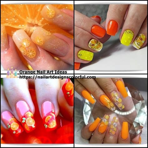 Orange Nail Art Ideas Nail Art Designs Colorful