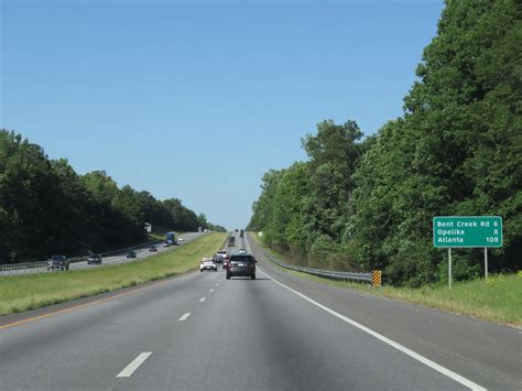 Alabama Interstate 85 Northbound Cross Country Roads