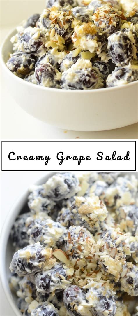 A delicious cobb salad full of protein. Creamy Grape Salad - Recipe Diaries #grapes #salad | Grape ...