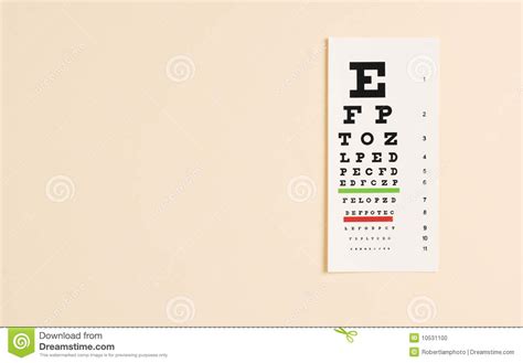 Eye Exam Chart Stock Photo Image Of Wear Eyesight