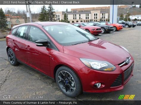 Measured owner satisfaction with 2013 ford focus performance, styling, comfort, features, and usability after 90 days of ownership. Ruby Red - 2013 Ford Focus SE Hatchback - Charcoal Black ...