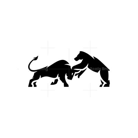 Bull Versus Bear Logo Bull Artwork Bear Logo Design Bear Vs Bull