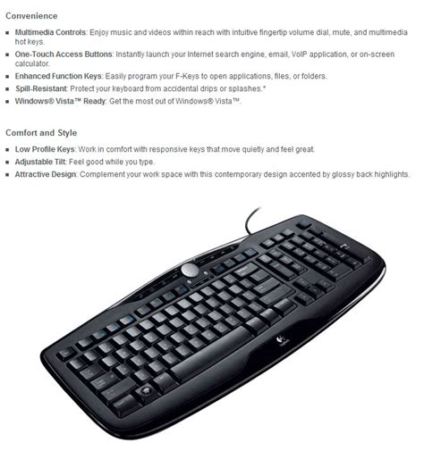 Buy Logitech Media 600 Keyboard Usb Lt 920 000022 Pc Case Gear