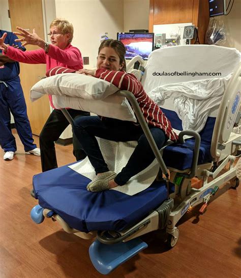 Forward Leaning Squat In Labor Bed With Epidural Dob Doulas Of Bellingham