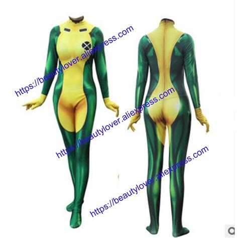 X Men Rogue Cosplay Costume 3d Printing Lycra Spandex Sexy Catsuit