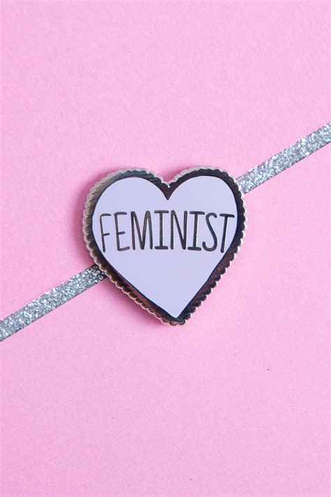 feminist enamel pin shock store