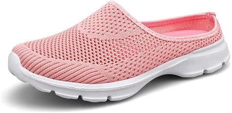 Chicwind Womens Breathable Mesh Walking Mules Sneakers Open Back Slip On Shoes Uk