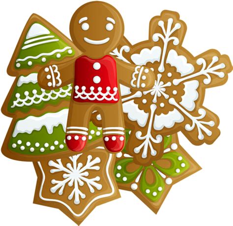 Plate of christmas cookies clipart. Transparent Christmas Gingerbread And Cookies Png Clipart ...