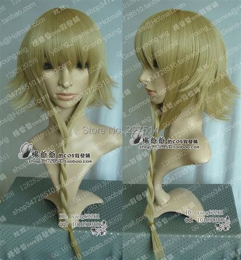 FREE Shipping Soul Eater Medusa Cosplay Long Linen Gold Wig Costumes