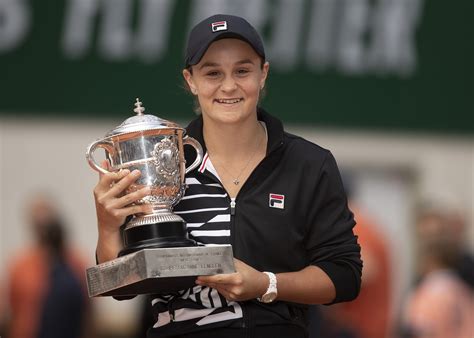 Barty, who took a break from tennis to pursue a career in cricket, practiced her trademark forehand. Ashleigh Barty wins French Open final