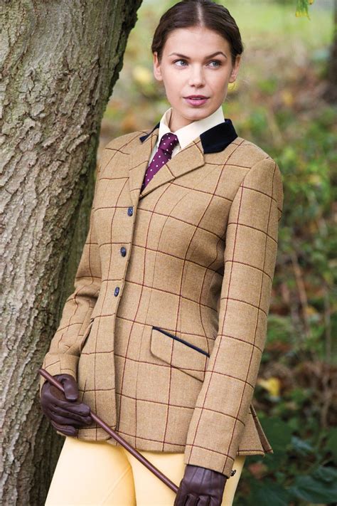 Equetech Wheatley Deluxe Tweed Riding Jacket Burgundycanary Box