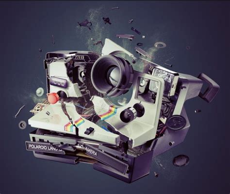 Exploding Polaroid Onestep Land Camera Petapixel