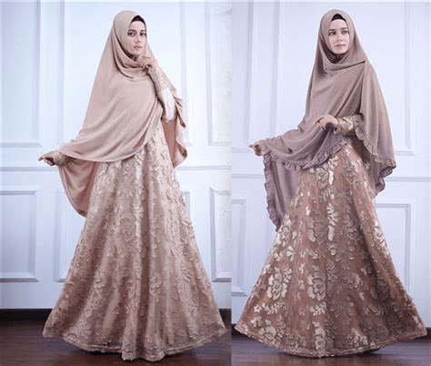 Model Baju Gamis Brokat Simple Terbaru Ragam Muslim