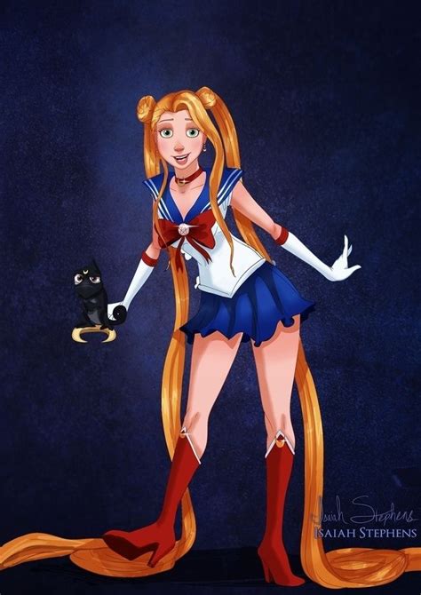 Rapunzel As Sailor Moon 11 Disney Princesses Re Imagined As Pop