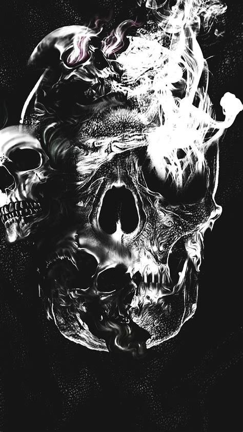 Black Skull Black Gris Skull Smoke Hd Phone Wallpaper Peakpx
