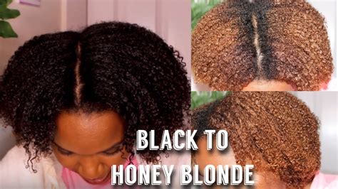 Black To Honey Blonde Dying My Natural Hair Using Box Dye 3 Years Natural Youtube