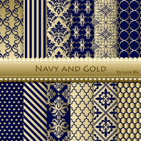 45 Navy Blue And Gold Wallpaper On Wallpapersafari