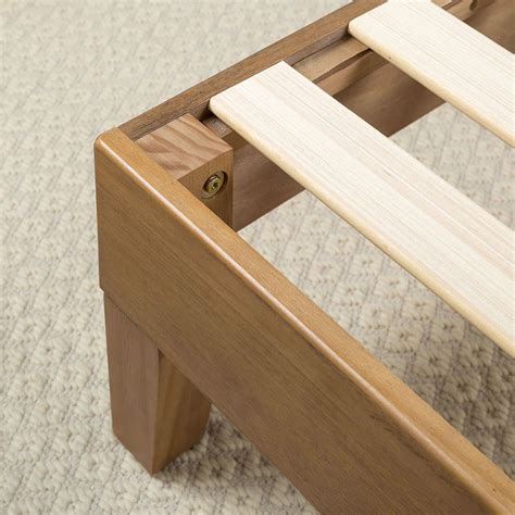 Full Size Solid Wood Low Profile Platform Bed Frame In