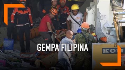 Video Gempa Magnitudo 63 Guncang Filipina 8 Tewas Global